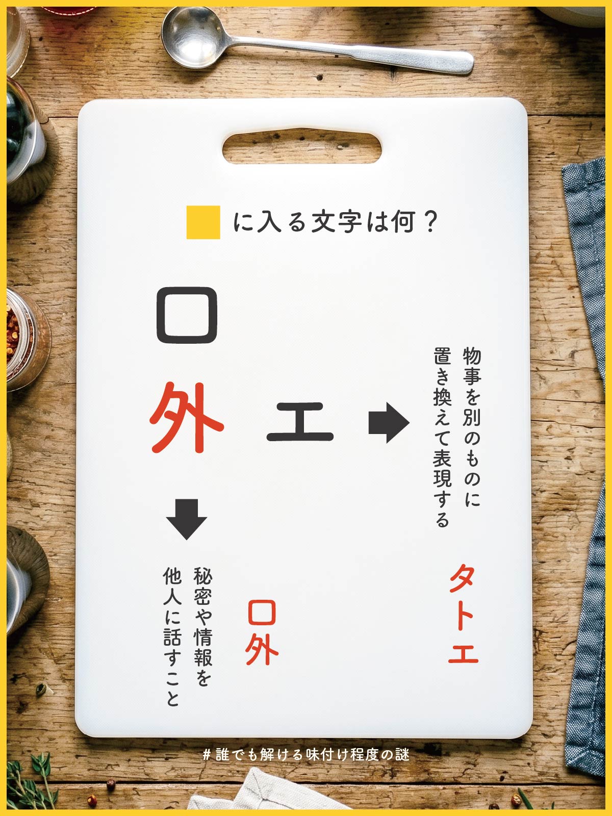 『 表 』の解答画像